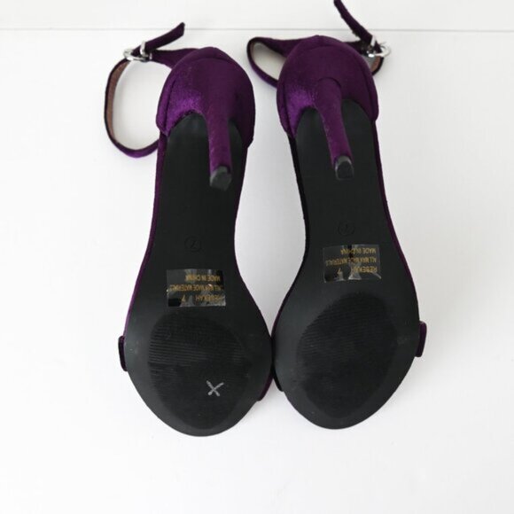 Charlotte Russe Purple Suede Heels - Size 7 - Picture 7 of 8